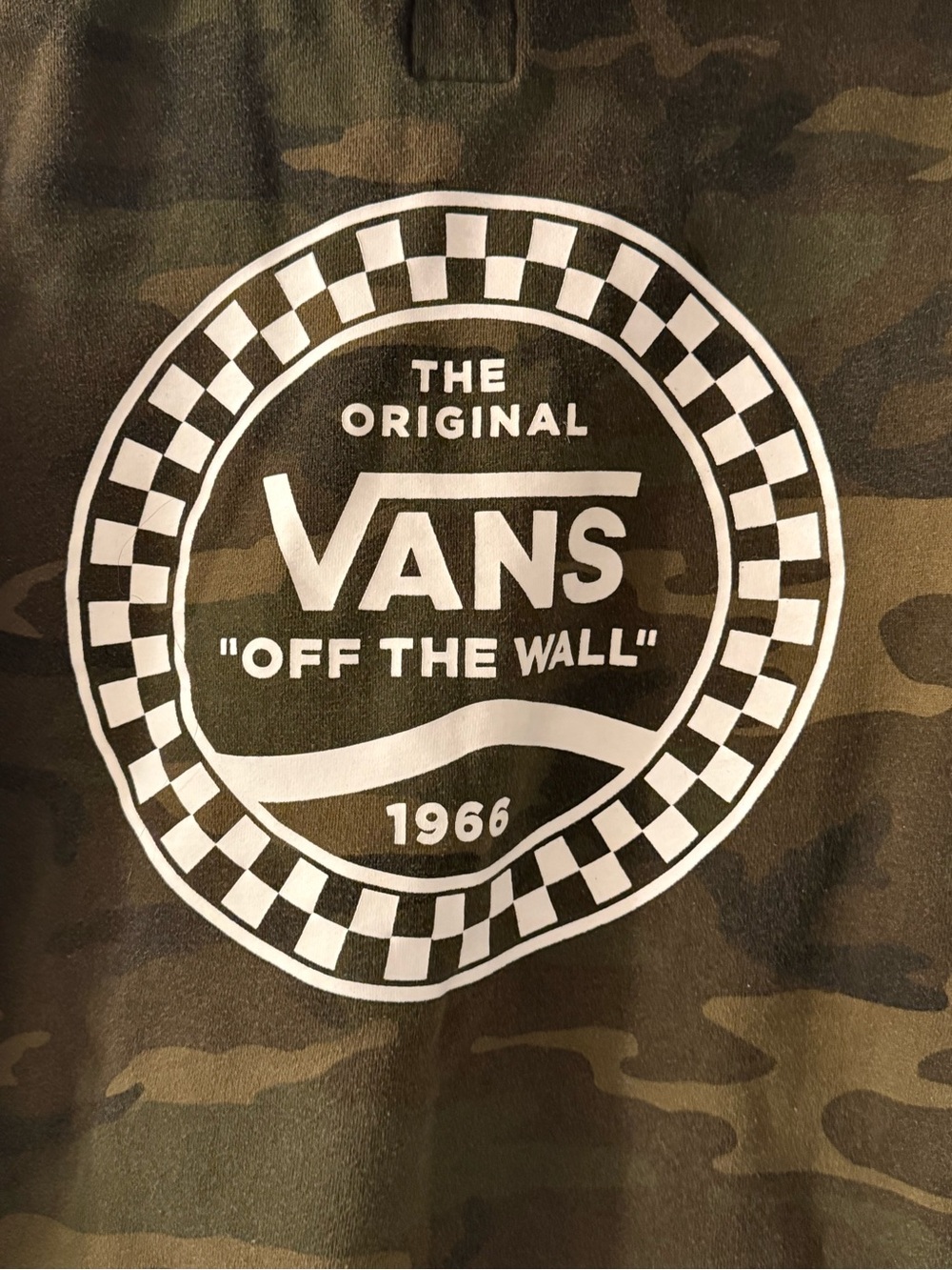 Vans Men's Camo Crewneck Hoodie - Olive Green - Picture 8 of 8